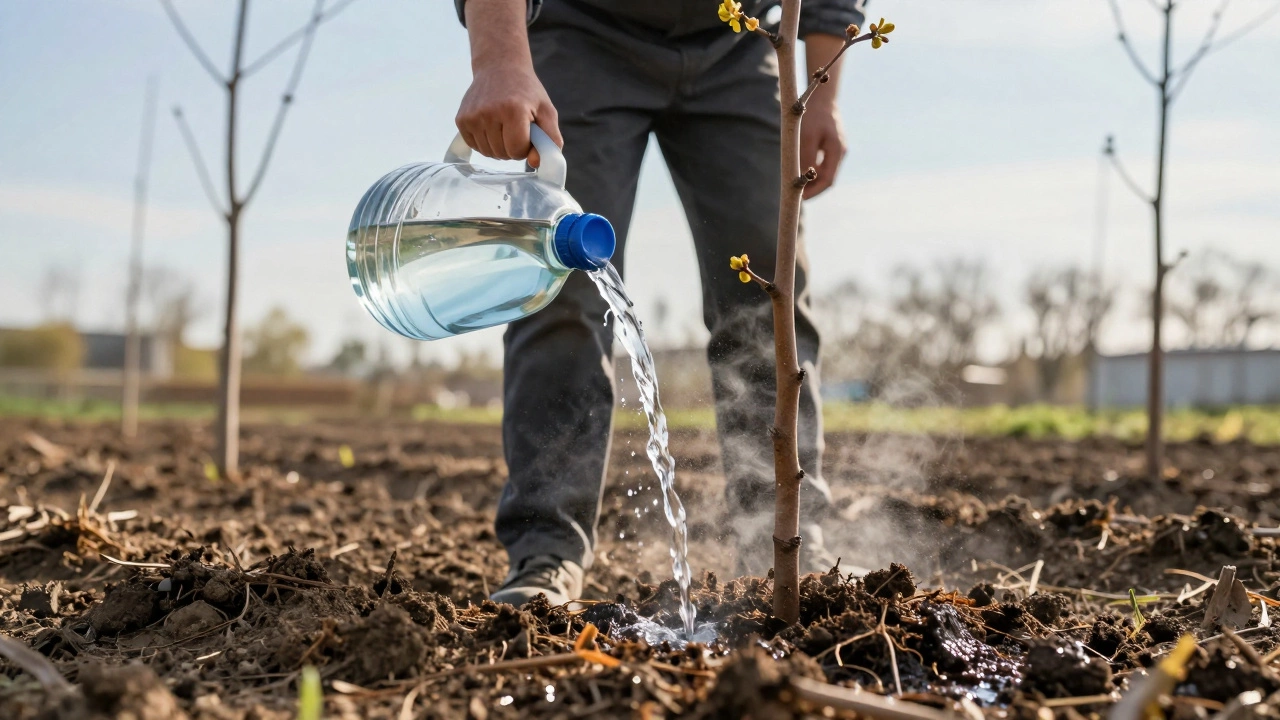 Нужно ли поливать деревья при посадке весной