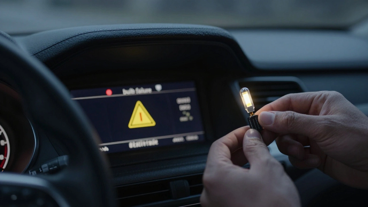 Ошибка перегоревшей лампы на приборной панели автомобиля из-за LED